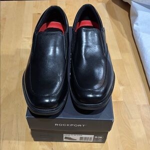 Rockport Men's Black Leather Slip-On Shoes